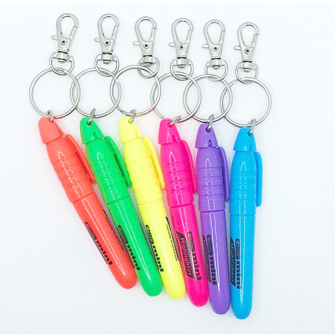 Pen & Highlighter Keychain Keychain Pen Keychain Etsy
