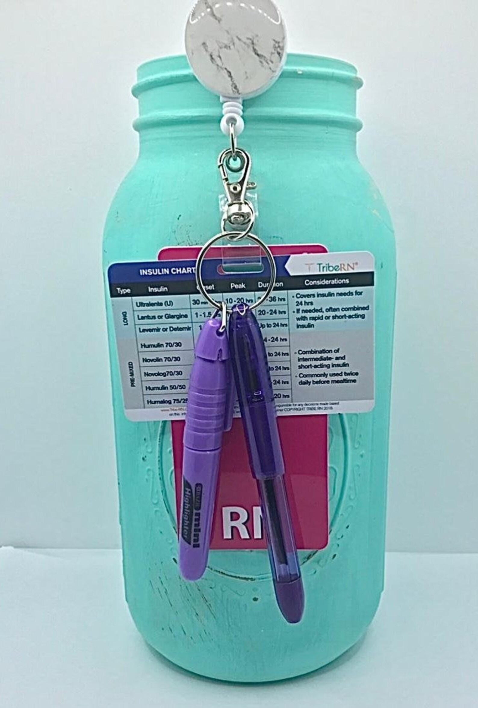 Pen & Highlighter Keychain Keychain Pen Keychain Etsy