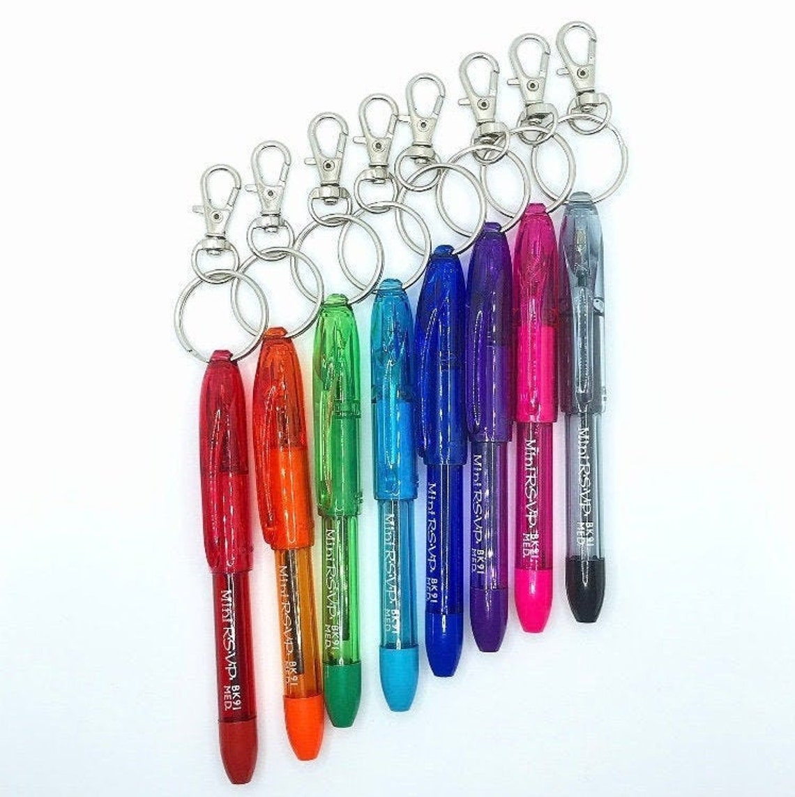 Pen & Highlighter Keychain Keychain Pen Keychain Etsy