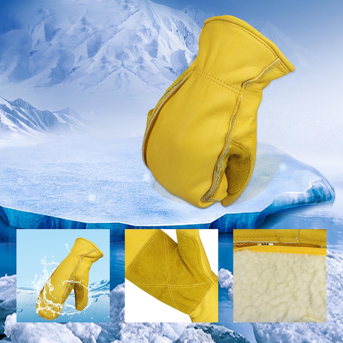 Palm Reinforced Chopper Mittens Extra Soft Water Resistant Etsy