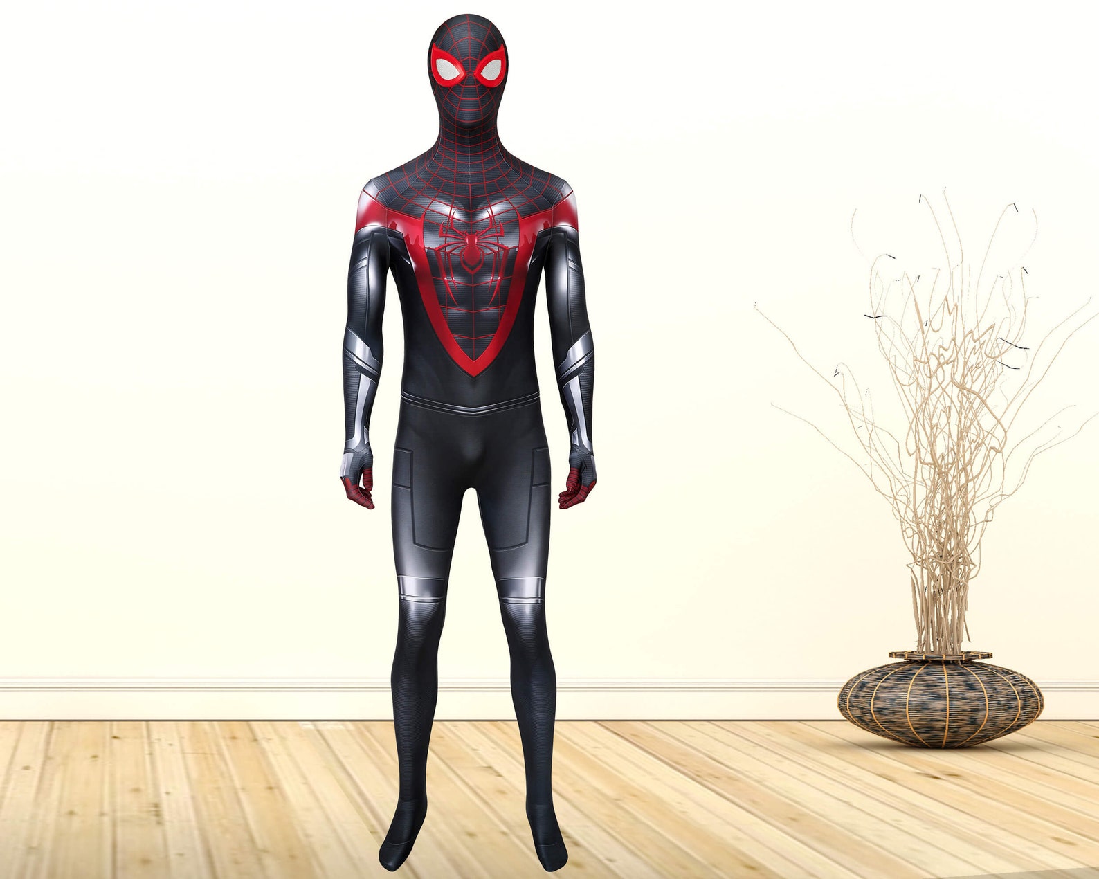 Miles Morales Kostuum Cosplay Pak SpiderMan PS5 Men Outfit Etsy Nederland