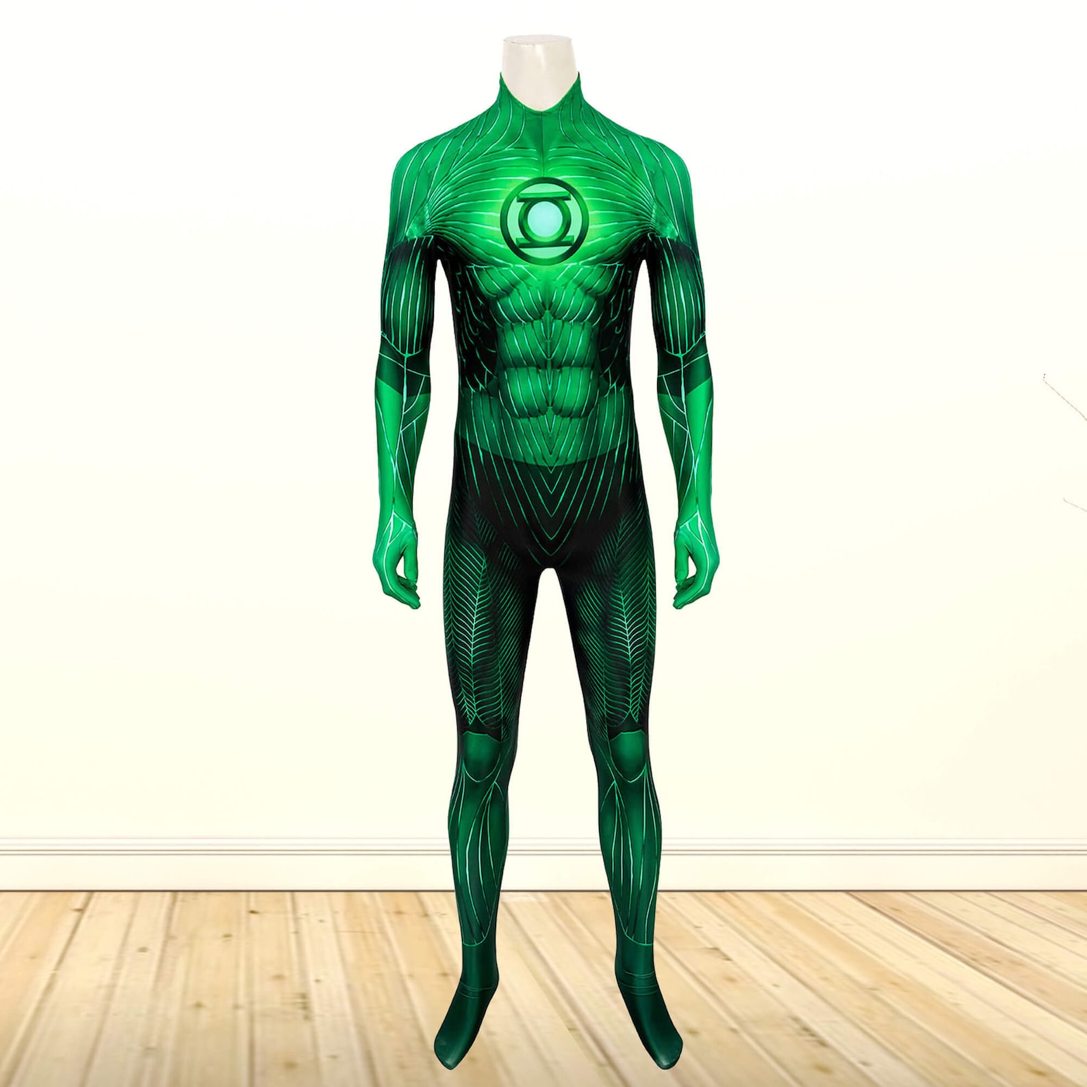 Green Lantern Costume Cosplay Suit Hal Jordan Halloween Outfit Etsy