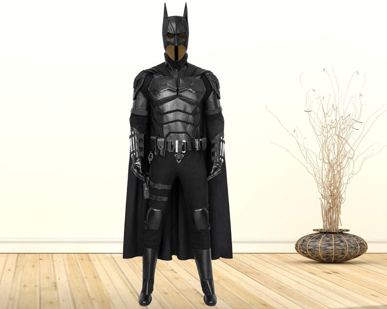 The Batman 2021 Costume Cosplay Suit Bruce Wayne Men Outfit Etsy