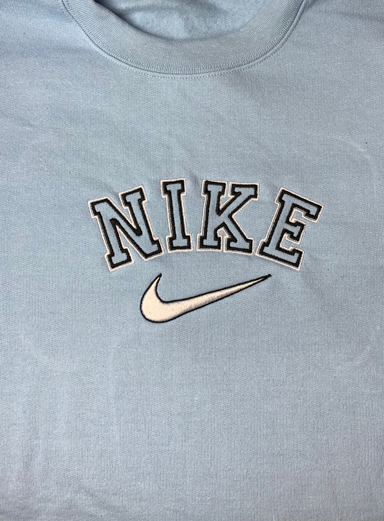 CUSTOM NIKE Embroidered Crewneck/ Vintage Embroidered Logo | Etsy