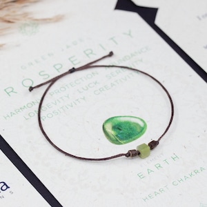 Green Jade bracelet men/women/Abundance/Good luck/March birthstone/Virgo/Green stone string bracelet/Masculine/Geometric/Simple/Jade jewelry