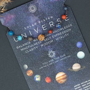 Solar System bracelet/Planet bracelet/Space bracelet/Galaxy bracelet/Space lover gift/Solar system jewelry/Planets/Jupiter/Earth/Saturn/Bead