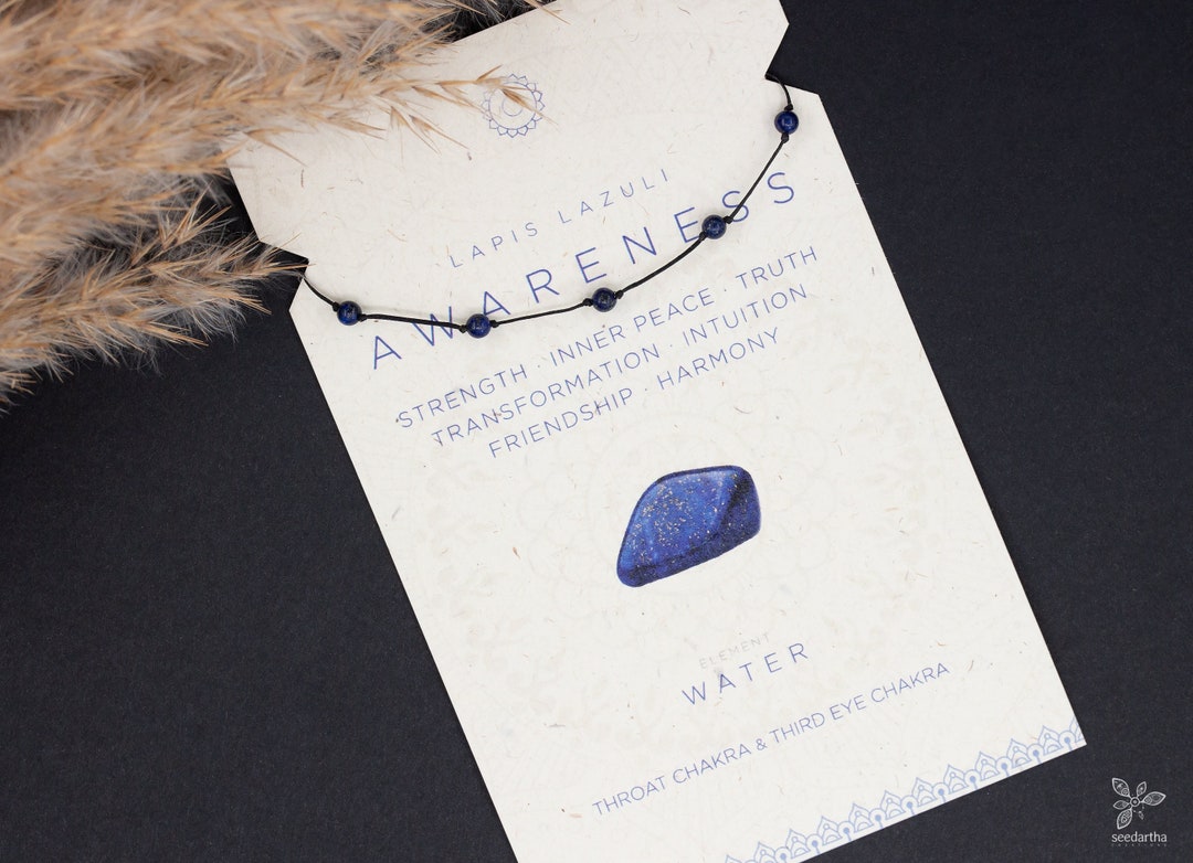 Blue Anklet String Lapis Lazuli Anklet /string Foot Bracelet /blue Crystal Bead Anklet ...