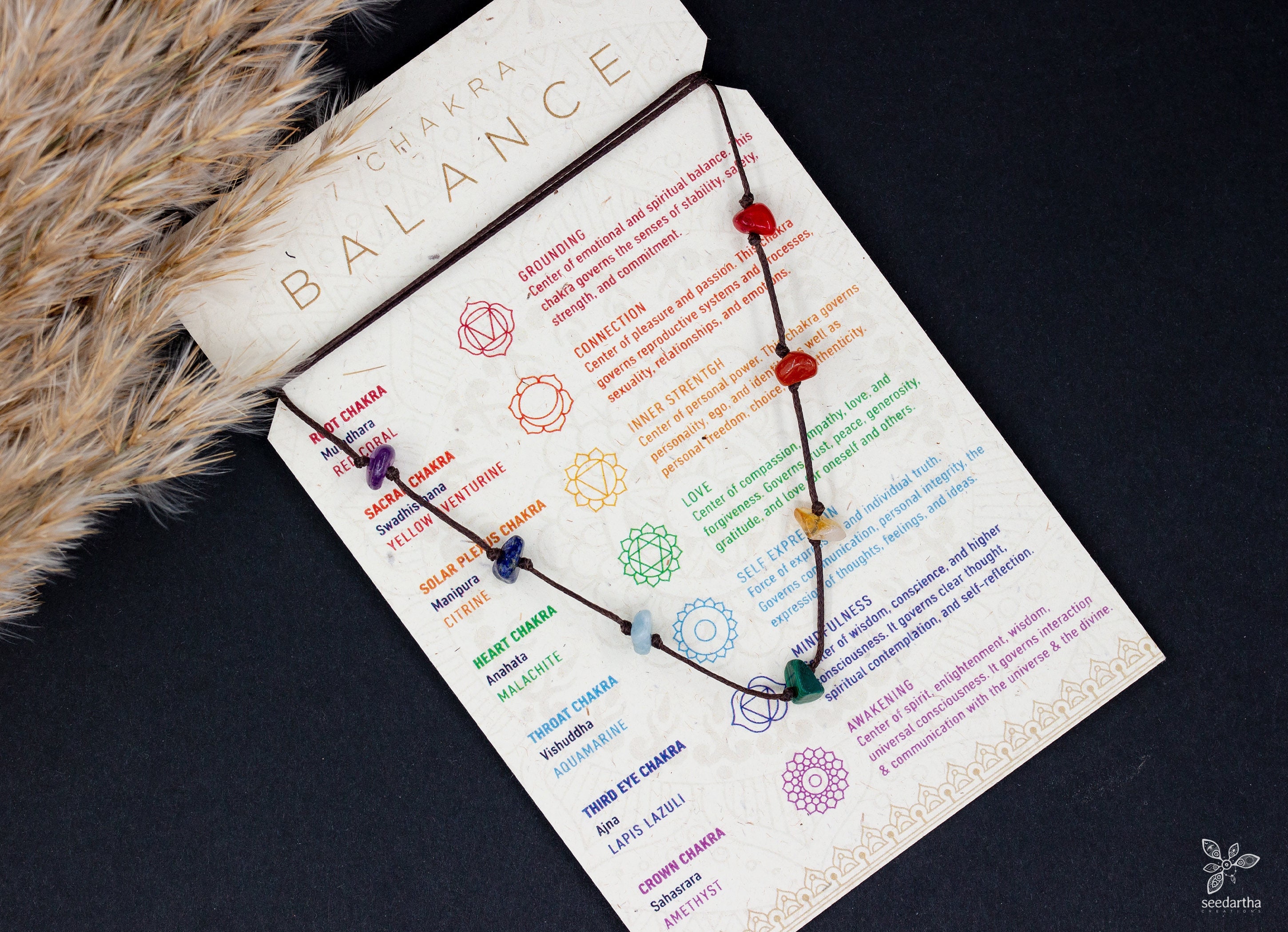 7 Chakra Necklace Men or Women/raw Crystal Necklace/chakra - Etsy