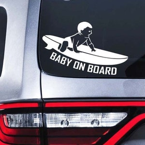 Naklejka Baby on Board Naklejka Surf Baby Naklejka samochodowa