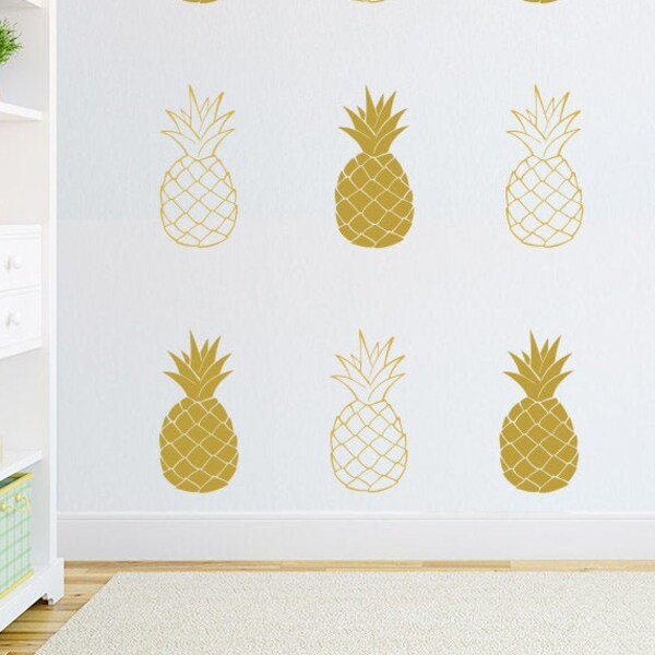 Pineapple Wall Decal - Etsy