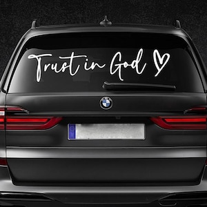 Trust in God Vinyl Aufkleber - Christ Autospiegelaufkleber
