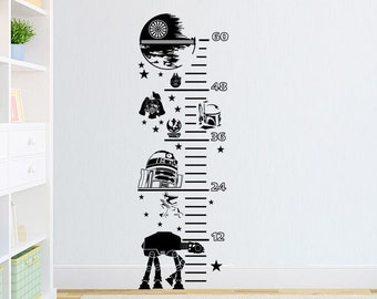Star Wars Growth Chart Decal Adhesive Wall Growth Chart Decal Growth Chart Sticker Boys Height Chart Growth Ruler Decal Kids Growth Chart