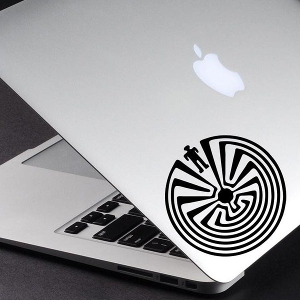 Man In The Maze Decal "I'itoi" "Man in the maze" path of life tribal Native American Laptop Sticker