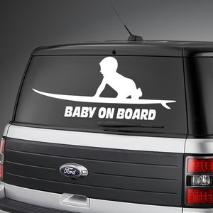 Naklejka Surf Baby On Board Naklejka Surfing Baby Naklejka Surfer Baby On Board Naklejka samochodowa