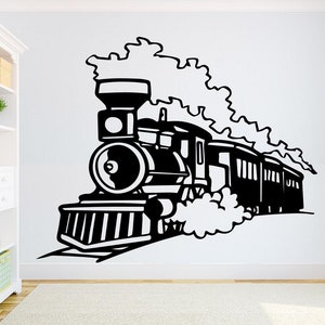 Vinilo decorativo con silueta de tren: Adhesivo de vinilo ferroviario
