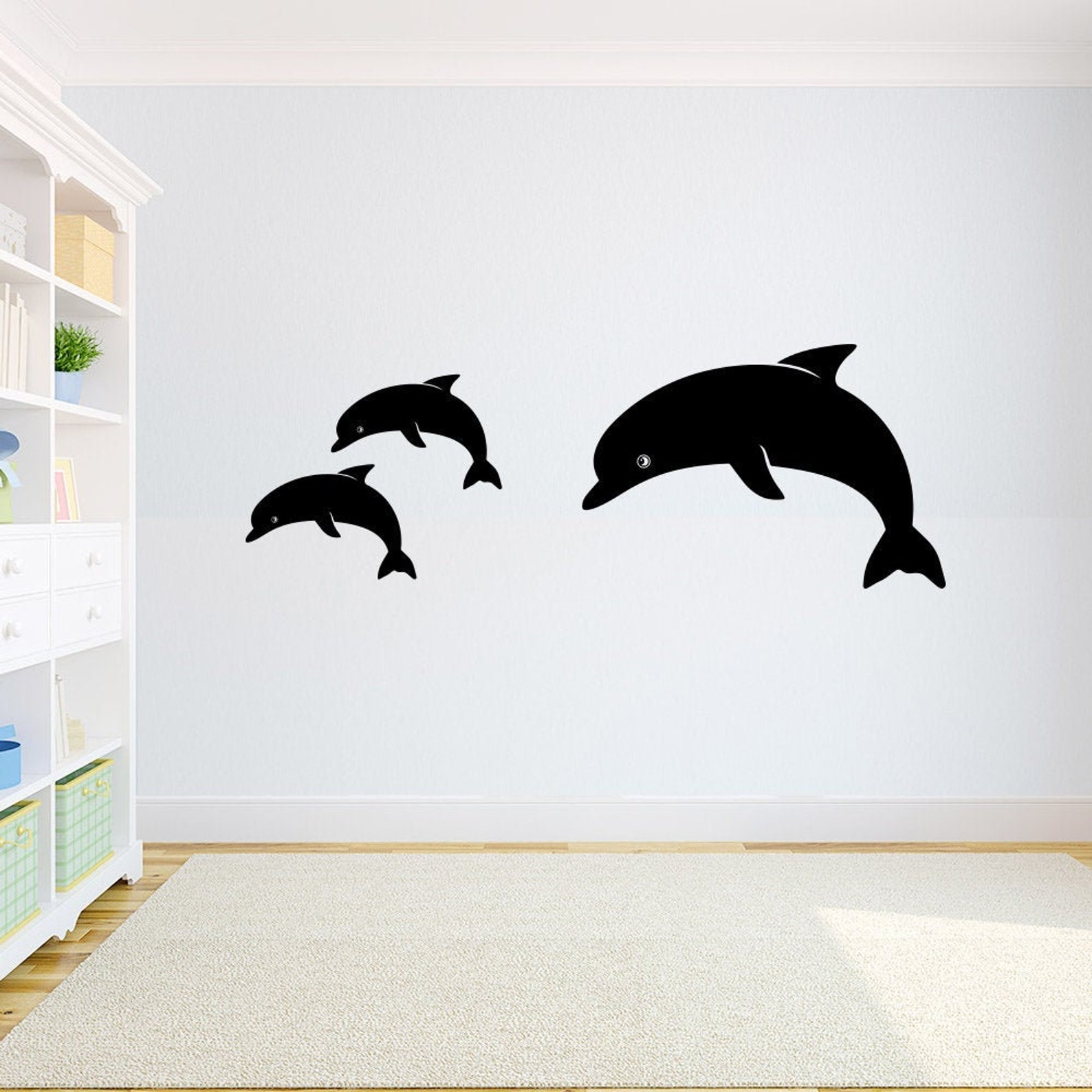 Dolphin's Wall Decal Dolphin Themed Wall Decal Dolphin Etsy UK