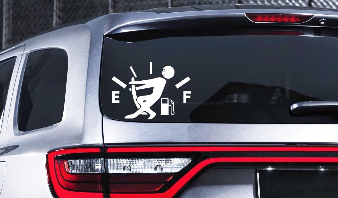 Funny Gas Gauge Decal Window Car Decal Empty Gas Decal Car Van Etsy