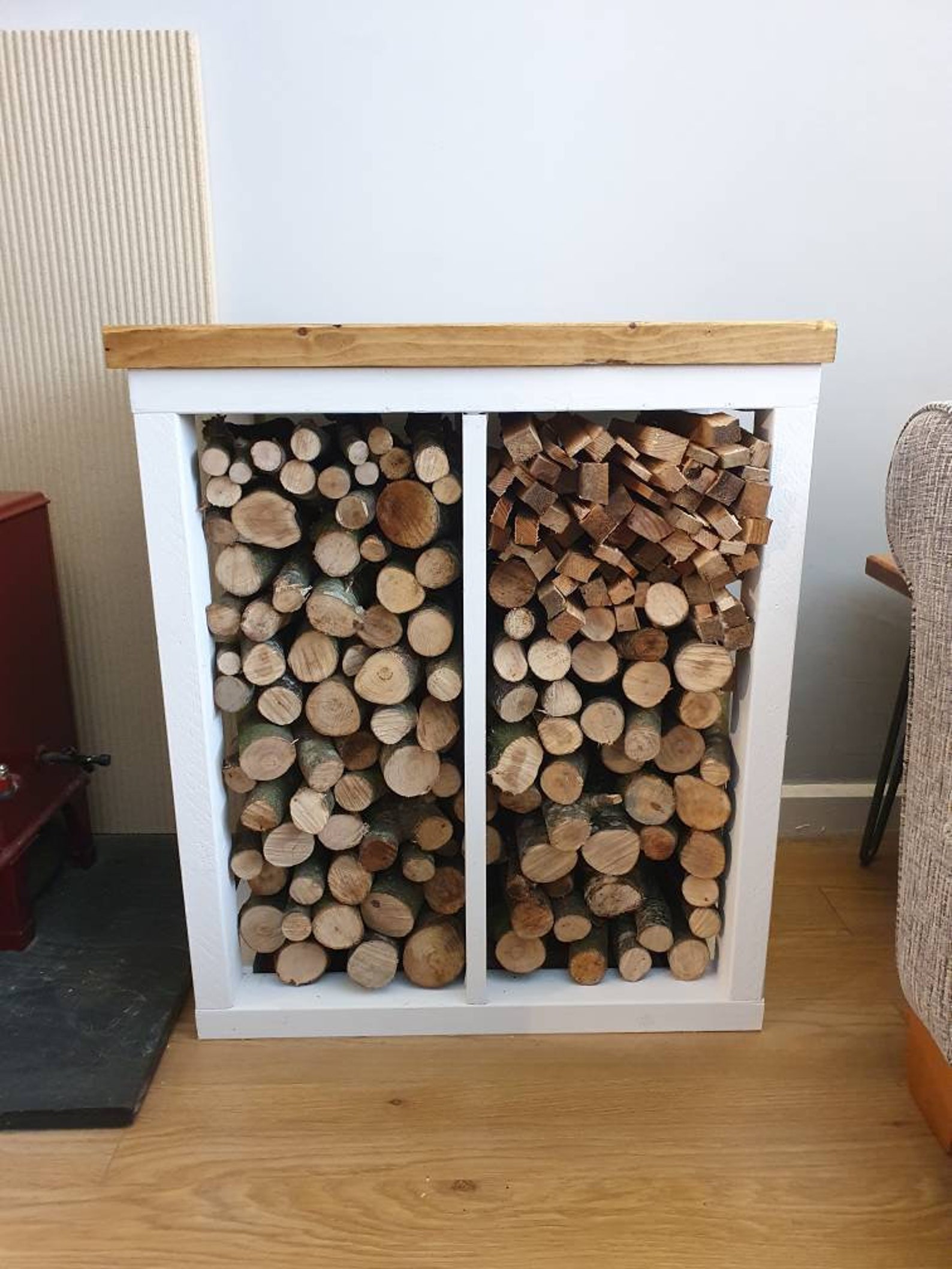 Rustic Log Store / Indoor Log Storage / Rustic Storage Etsy UK