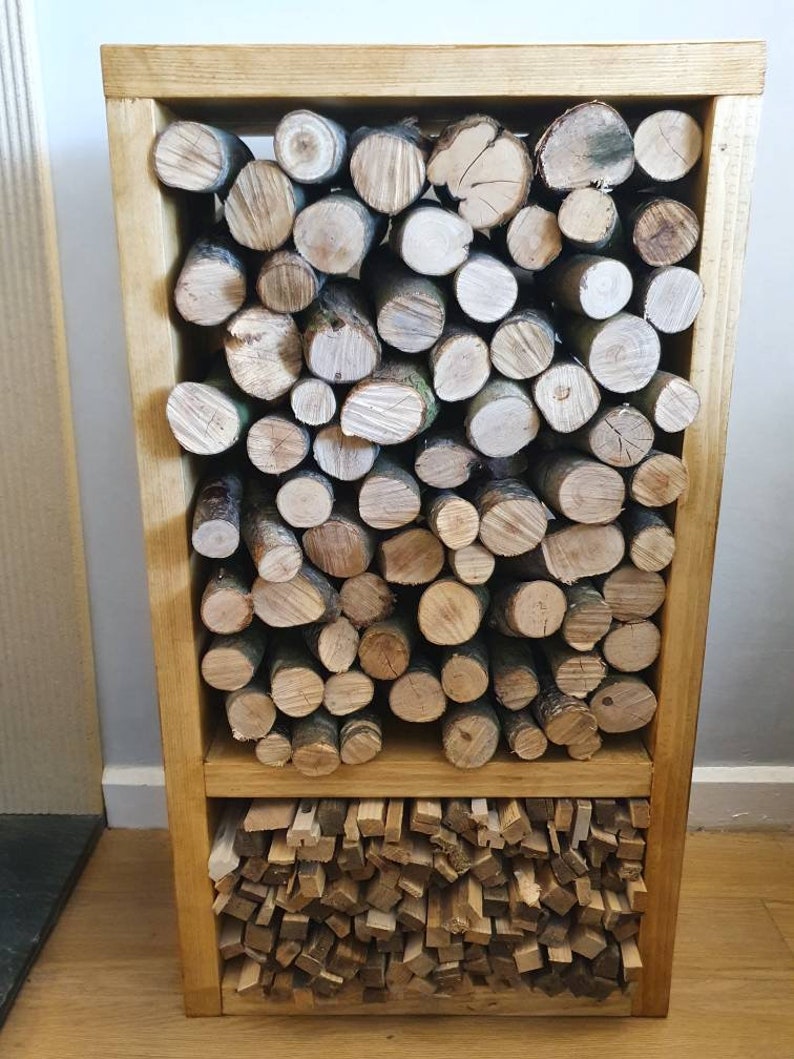 Rustic Log Store / Indoor Log Storage / Rustic Storage Etsy UK