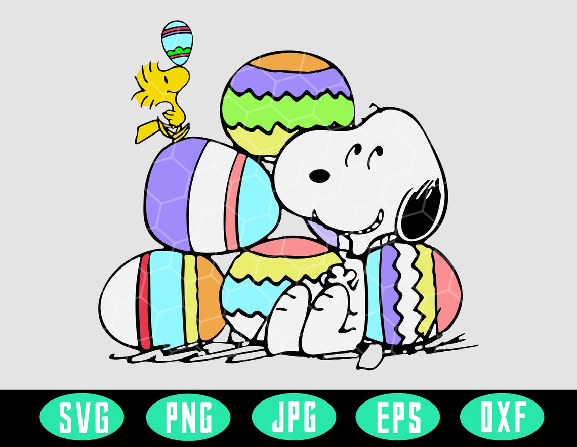 Snoopy Happy Easter Peanuts Easter Easter Day Cute Digital Etsy