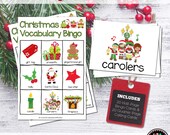 Christmas Bingo Printable: Preschool Vocabulary Game (Digital Download)
