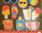 Summer Lacing Cards: Fine Motor Activity, Preschool Printable (Digital Download)