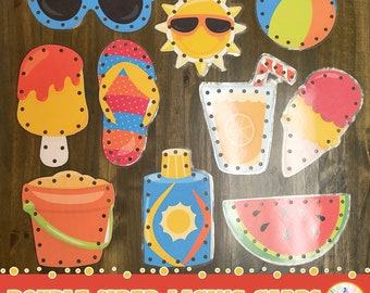 Summer Lacing Cards: Fine Motor Activity, Preschool Printable (Digital Download)