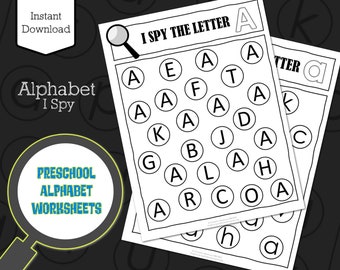 Alphabet I Spy Printable: Letter Recognition Activity (Digital Download)