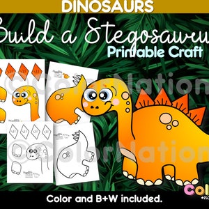 Build a Stegosaurus Craft - Dinosaur Craft - Prehistoric Activities - Dinosaurs Theme
