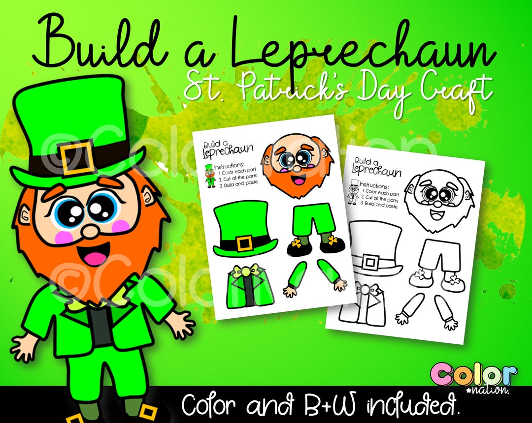 Build a Leprechaun Printable Craft  St. Patrick's Day