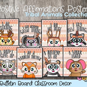 Poster mit Affirmationen Motivierende Klassenzimmer Dekoration | Poster zum Schulanfang