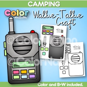 Activités à thème de jour de camping artisanal avec talkie-walkie | Tableau d'affichage d'été Forêt