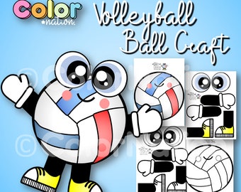 Volleyball Ball Craft: Sports Theme Activity (PDF Download)