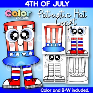 Création d'un chapeau patriotique du 4 juillet Symboles d'activités américaines Activités estivales de la fête du Président