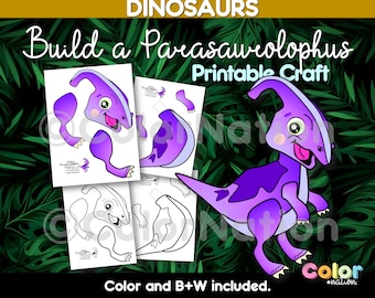 Parasaurolophus Craft: Dinosaur Printable Activity (PDF)
