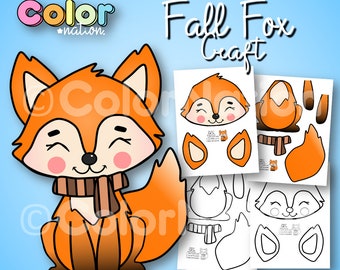 Fall Fox Craft Autumn Preschool Bulletin Board Kindergarten Activities Forest Animals