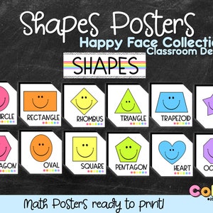 Shapes Posters | Shapes Flash cards, | Classroom Decor | Bulletin board Posters | Geometric flash cards | Preschool Materials
