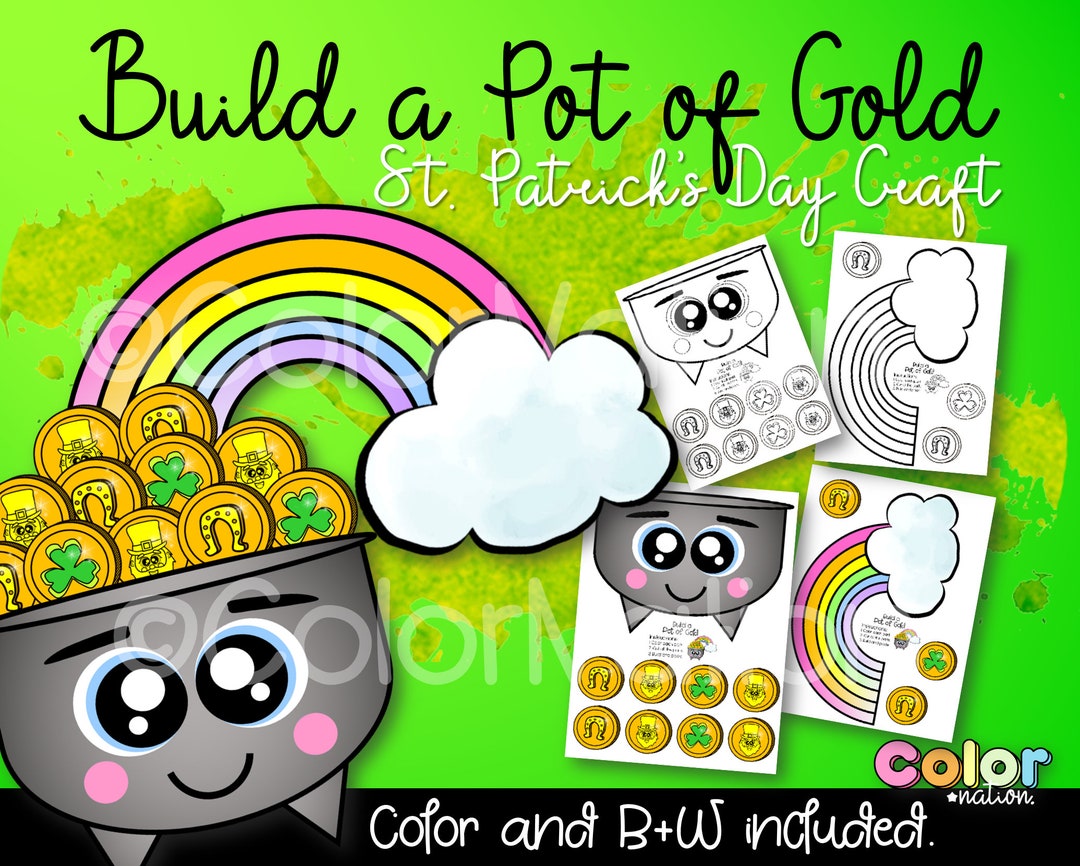 Build a Pot of Gold Printable Craft  St. Patrick's Day