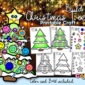 Build a Christmas Tree Printable Craft Christmas Activity - Etsy