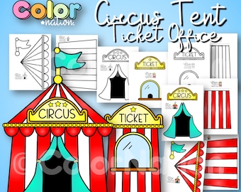 Circus Tent Ticket Office Craft Bulletin Board Carnival Theme Kindergarten