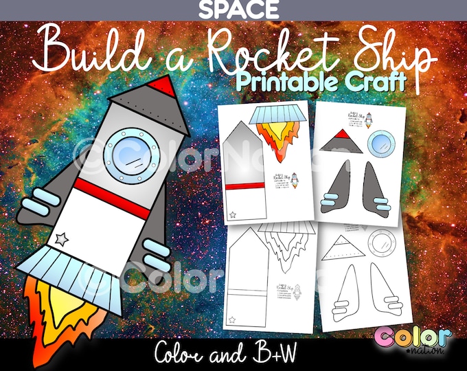 Printable Rocket Craft | Outer Space Activities | Build a Rocket ...