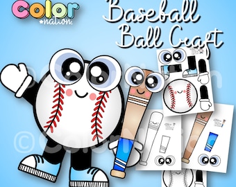 Baseball Ball & Bat Craft: Sports Theme Activity (PDF)