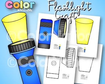 Flaslight Craft | Camping Day Theme Activities | Summer Bulletin Board
