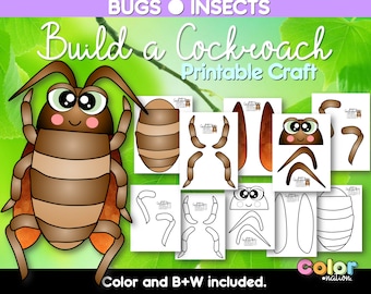 Build a Cockroach Craft - Bugs and Insects Activities - Spring Crafts