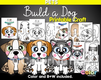 Build a Dog Craft - Pets Activity - Class Pet - Domestic Animals - Farm