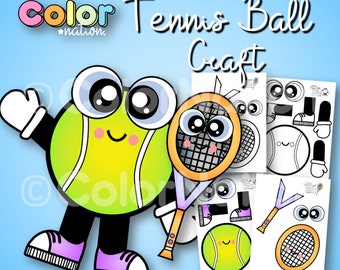 Tennis Ball & Racket Craft: Sports Theme Activity (PDF)