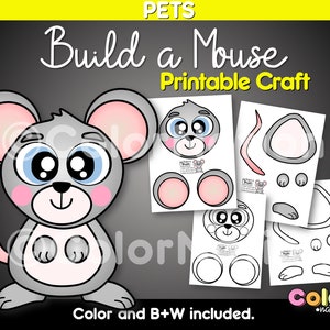 Build a Mouse Craft - Pets Activity - Class Pet - Spring Crafts - Farm Animals