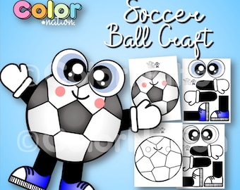 Fußball Basteln: Color & Cut Kügelchen (PDF-Muster)