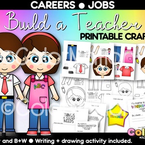 Build a Teacher Craft - Career Day Activities - Community Helpers - Jobs