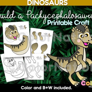 Build a Pachycephalosaurus Craft - Dinosaur Craft - Prehistoric Activities - Dinosaurs Theme